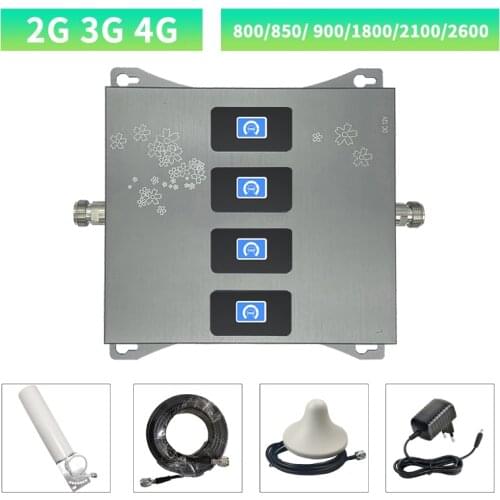 2G 3G 4G LTE Cellular Booster Band20 800 900 1800 2100 2600 mhz Cell Phone Repeater Mobile Signal Amplifier GSM DCS WCDMA Set
