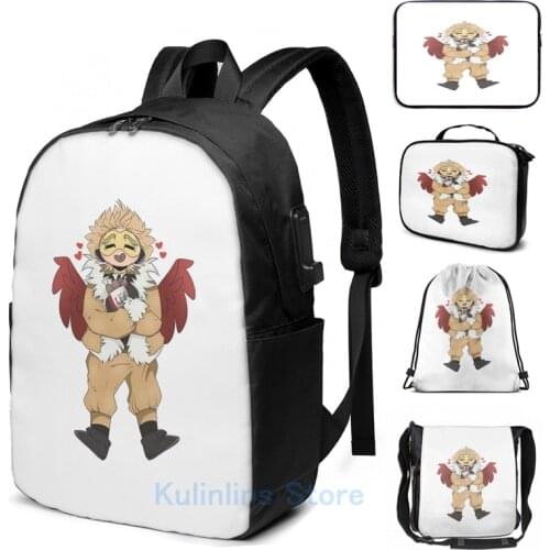 Funny Graphic print Finger Lickin’ Good (Hawks Keigo Takami) USB Charge Backpack men School bags Women bag Travel laptop bag