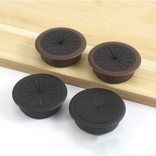 1pc Desk Wire Hole Cover Dust plug Computer Grommet Table Cable Outlet Port Round Seal Rings Wiring Protective Storage Organizer
