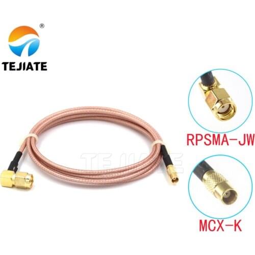 1PCS TEJIATE Adapter Cable MCX To RPSMA Type MCX-K Convert RPSMA-JW 8-90CM 1M 1.5M 2M Length Connector RG316 Wire