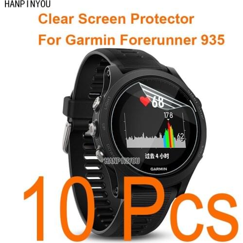 10Pcs For Garmin Forerunner 935 935XT FR935 SmartWatch Clear Glossy Screen Protector Protective Film Guard (Not Tempered Glass)