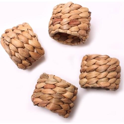 10pcs Natural material straw corn husk napkin ring water hyacinth grass napkin buckle napkin ring napkin ring