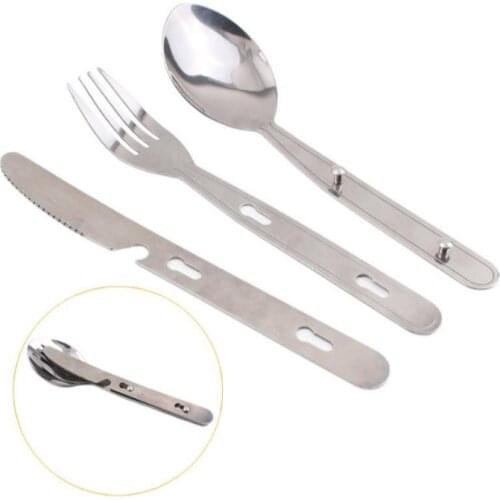 100set/lot Portable Stainless Steel Cutlery Set Fork Dinner Tableware Set Tableware Case Kit Camping Dinnerware SN2966