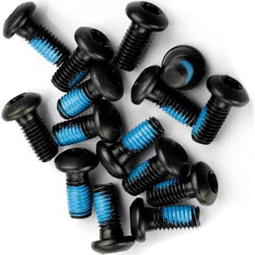12Pcs 12mm T25 Mounting Bicycle Bike Disk Brake Torx Hexagon Socket Round Head Disc Steel Screws Bike Supplies Round Accessary