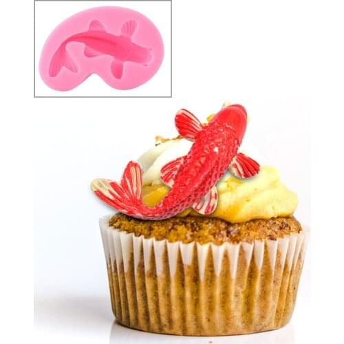 3D Koi Fish Carp Mold DIY Baking Tool Silicone Mold Chocolate Confectionery Pudding Mold Bakeware Cake Decorating Tool