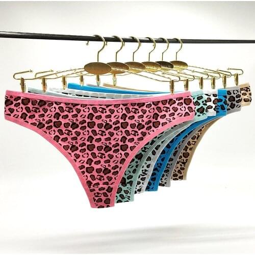 5pcs/lot geometric print teenage girls cotton g-string underwear women thong briefs female panties active intimates hot 87349