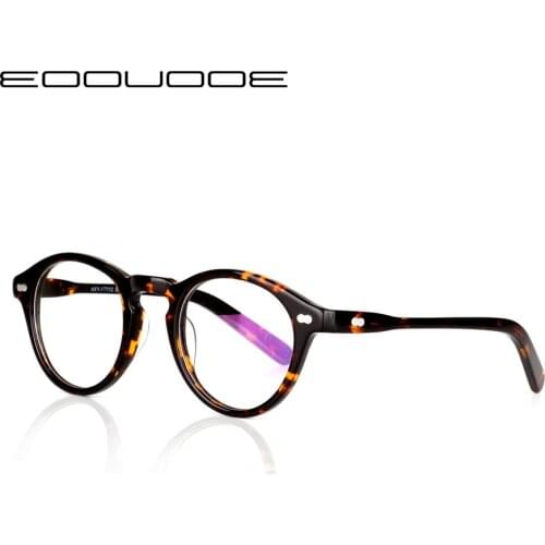 Acetate Optical Glasses Frame Women Vintage Round Myopia Prescription Eyeglasses Men Retro Spectacles Eyewear Oculos