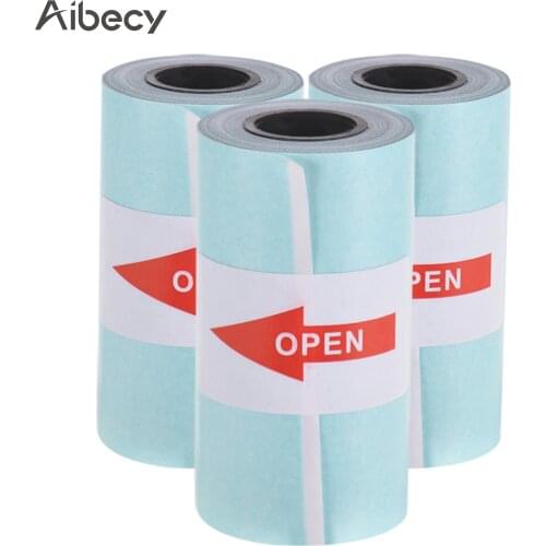 Aibecy Printable Sticker Paper Roll Direct Thermal Paper with Self-adhesive 57*30mm for PeriPage A6 Pocket Thermal Printer