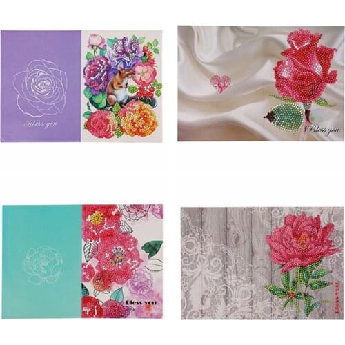 5D Diamond Painting Valentine Greeting Card Party Birthday Diamond Embroidery Cross Stitch Mosaic DIY Handmade Postcards