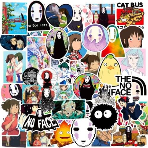 500PCS Miyazaki Hayao Anime Stickers Spirited Away Cartoon Stickers For Laptop Book Luggage Kids Toys gift