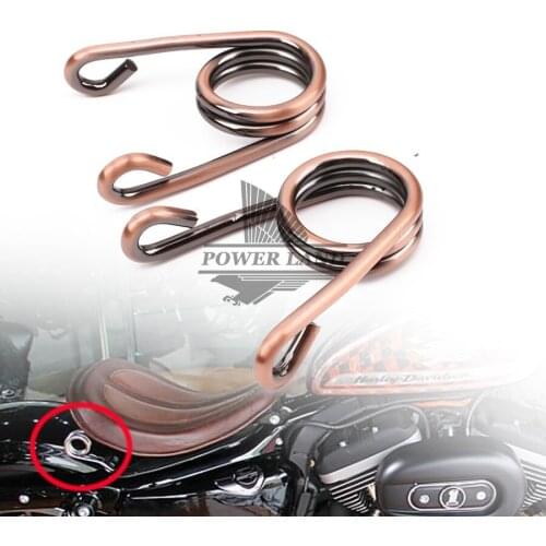 Free Shipping 1pair Brass Color 2.6" Steel Solo Seat Spring Fit For Harley Chopper Bobber Custom Yamaha Kawasaki