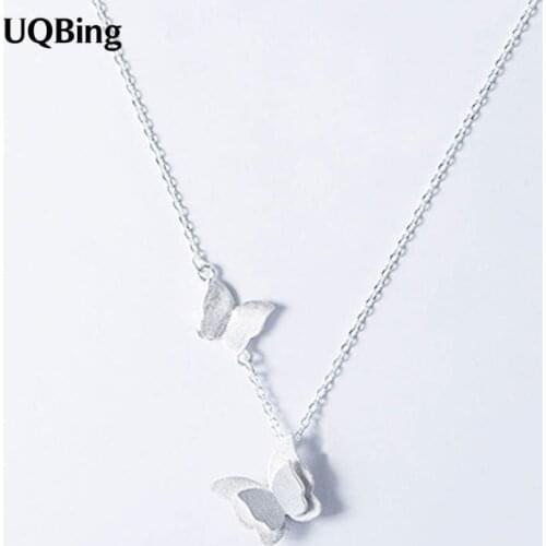 Free Shipping Wholesale Plata 925 Sterling Silver Butterfly Necklaces&Pendants Jewelry Collar Colar de Plata