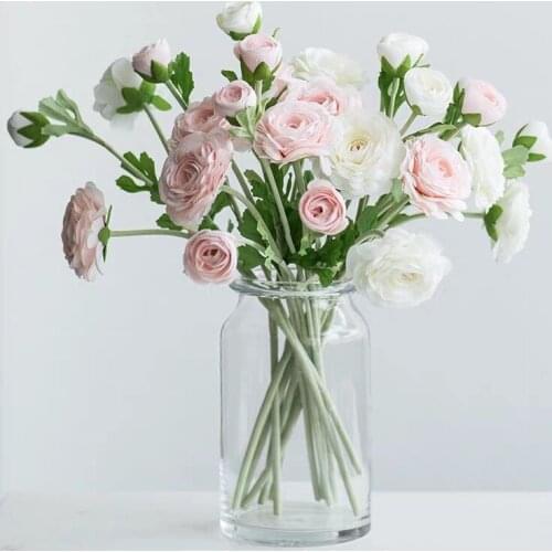 2 Heads Real Touch Tea Rose Artificial Flowers for Wedding Home Party Decoration Silk Roses Fake Flower Artificial Rose Branch