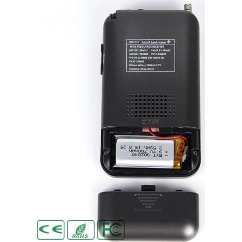 HRD-737 Digital LCD Display Full Band Radio Portable FM/AM/SW/CB/Air/VHF World Band Stereo Receiver Radio with Alarm Clock