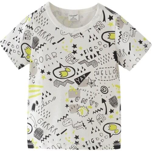 Funnygame Toddler Summer T shirts Cartoon Printed New 2020 Baby Cotton Clothing Casual Tees Tops Boys T shirts