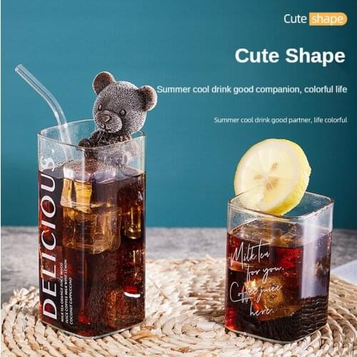Bear Ice Block Mold Creative Frozen Coffee Milk Tea Chocolate Ice Sculpture Silicone Mold