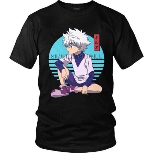 Hunter X Hunter T Shirt Men Short Sleeve 100% Cotton T-shirts Killua Zoldyck Manga Lovers Tees Top Fashion Tshirts Gift Idea