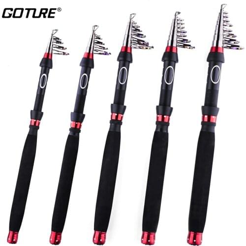Goture 2020 New Carbon Fiber Telescopic Fishing Rod 1.8m 2.1m 2.4m 2.7m 3.0m Portable Short Travel Rods For Carp Fishing