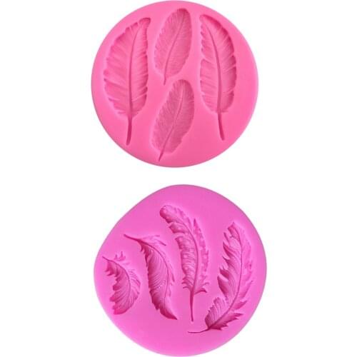Feathers Shaped Chote DIY Fondant Cake Decorating Tools Silicone Mold Kitchen Baking Utensils