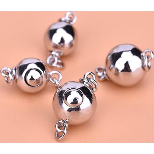 S925 sterling silver jewelry DIY accessories, bracelet necklace spring buckle, casual simple buttons
