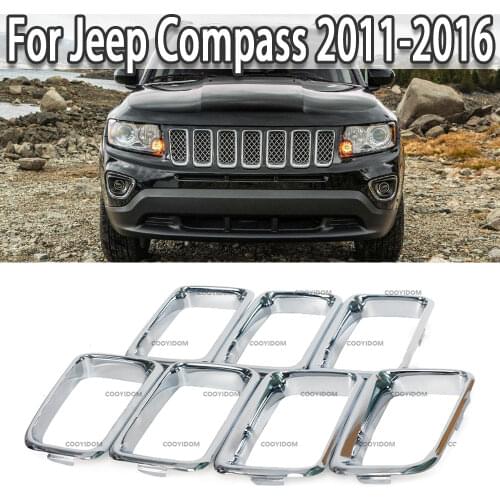 K-Car Front Bumper Central Grill Cover Trim Replaced Racing Grille Grilles For Jeep Compass 2011 2012 2013 2014 2015 2016
