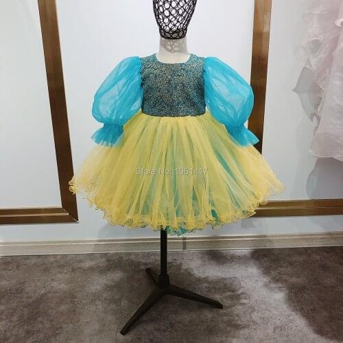 Girls First Birthday Dress for Newborn Baby Toddler Princess Halloween Carnival Dresses Kids Girl Party Prom Gown Clothing Wear