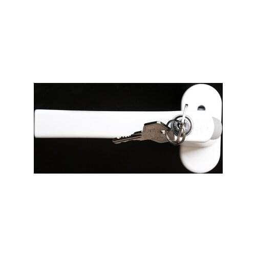 4Pcs Children Safety Lock Aluminium Windows Handle Window Handles Lockable Safety White In White Lockable Balcony Doors Handles