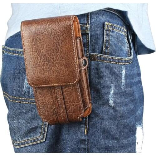 Leather Pouch Belt Clip Hook Loop Shockproof Phone Case Cover Bag Holster For Multi Smart Phone Smartphone 4.7/5.1/ 5.5 /6.3inch