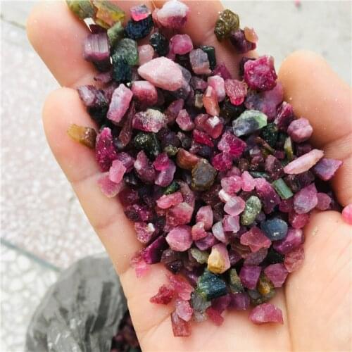100g natural Color tourmali stones and minerals reiki healing crystal raw gemstone specimen for making jewelry