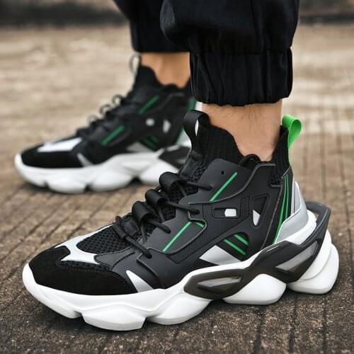 New Classic fashion Runing Shoes Men Breathable Sports Shoes Slip on chunky Sneakers Outdoor Trainers Jogging Walking Gym Shoes