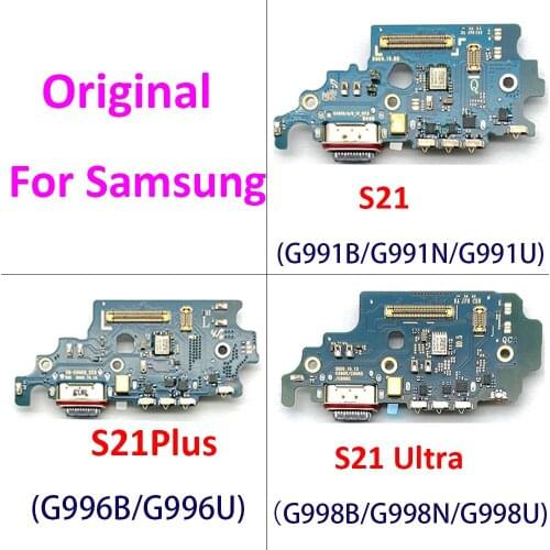 Original For Samsung S21 Plus Ultra G991U G991B G991N G996B G998U G998B G998N USB Charging Port Dock Connector Board Flex Cable