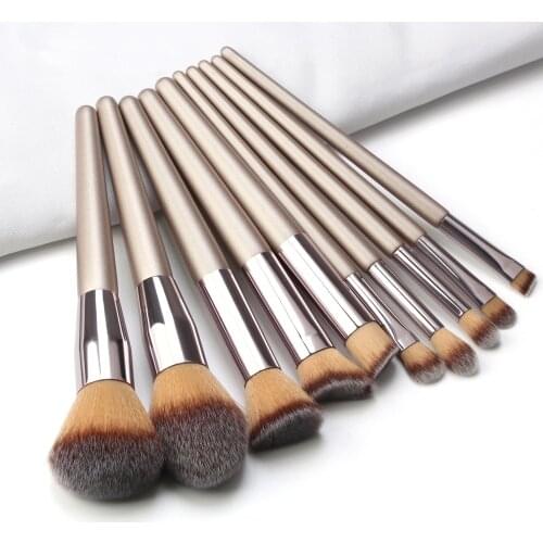 Luxury Champagne Makeup Brushes Set For Foundation Powder Blush Eyeshadow Concealer Lip Eye Make Up Brush Cosmetics Beaut MAANGE