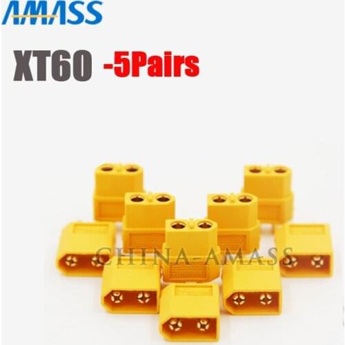 100% Amass Brand new and high quality 5Pairs Amass XT60 Bullet Connectors Plugs Male Female FOR Lipo Battery