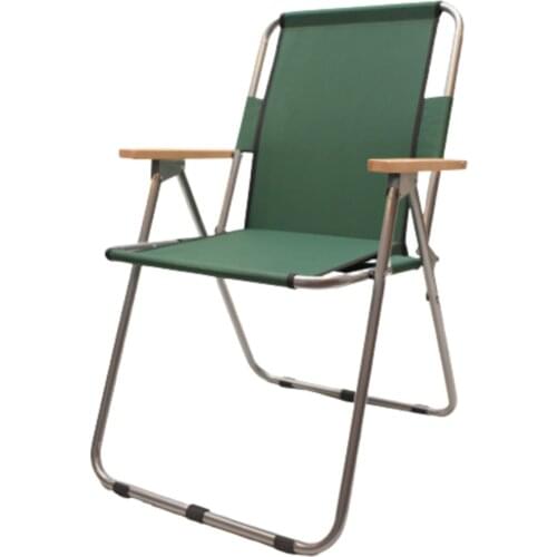 Folding Camping Chair Picnic Chair Beach Chair Wood Sleeve Green