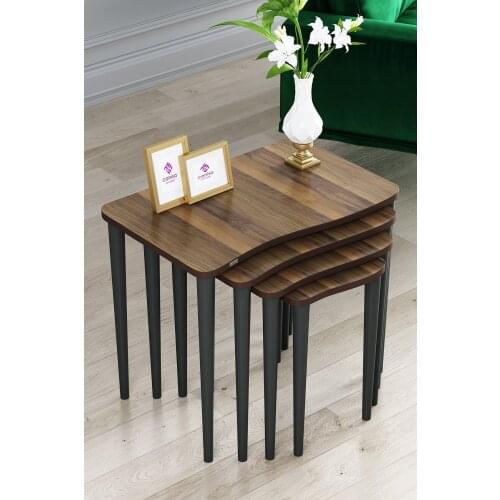 Modern Swan Series Mdf Zigon Coffee table Set-4 Pcs coffe table