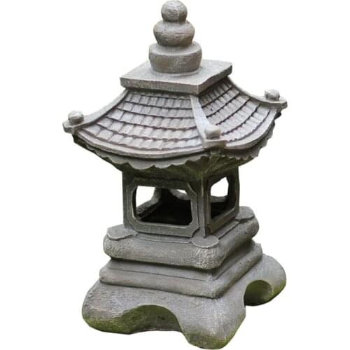Japanese style Outdoor floor courtyard resin Solar lamp palace lanterns landscape lights home gardening decoration Zen