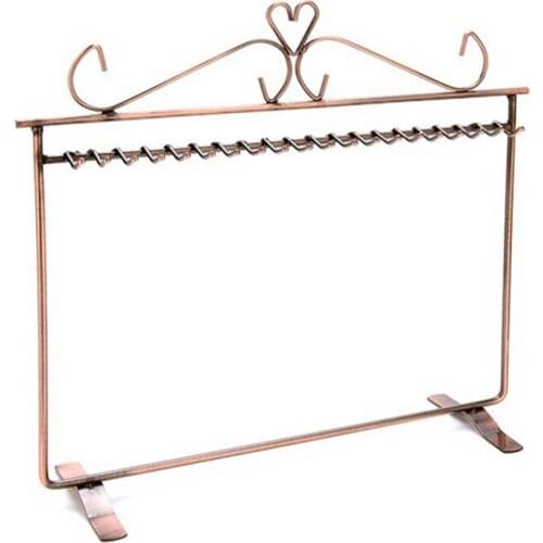 Vintage Heart Jewelry Hanger Necklace Earring Metal Rack Display Stand Holder Necklace Display Rack Pendant Stand