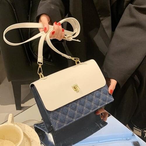 Denim woman bag 2021 new fashion diagonal bag Simple texture shoulder bag satchels handbag purses purses and handbags Bolsa