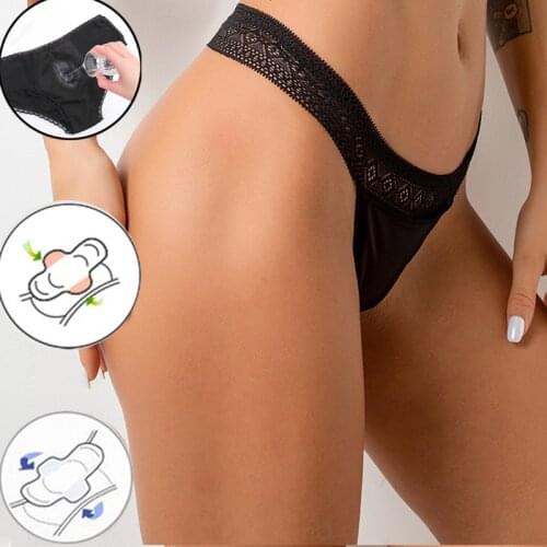 Period Panties Women Sexy Thong G String Menstrual Panties Period Underwear Bragas Menstruales Absorbentes Culotte Menstruelle