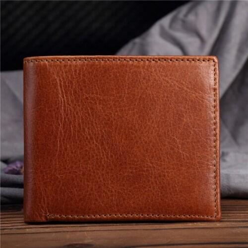 2019 Hot european and american style unisex short wallet genuine leather bag women wallets high quality purse