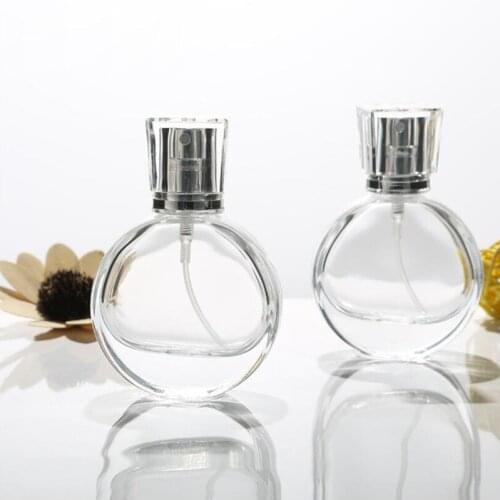 10pcs 20ml Clear Glass Empty Perfume Bottles Refillable Bottle Scent Case Travel Size Cosmetics Portable Bottles M36C