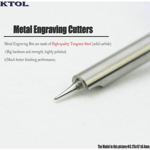 15 Degree 0.4mm Carbide PCB Cutters CNC Bits V Carving Engraving Tools on Metal Aluminum, 10Pcs CNC Metal Cutter Milling Bit Set