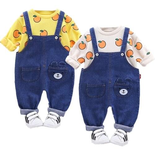 3 Colors Cute Cartoon Baby Girl Clothing Sets Casual Cotton Tops+Pants 2pcs Kids Clothes Suit 1-4 Years Old Toddler Girl Clothes