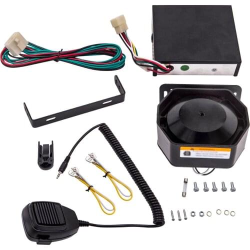 200W 8 Sound Loud Horn For Warning Alarm Fire PA Speaker MIC System 12V Vehicle