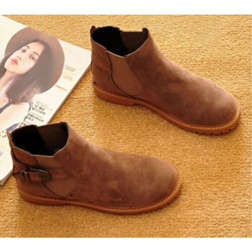 2017 hot Autumn and Winter Women Boots Suede Leather Fashion Ankle Boots Womens Boots Casual Brand Shoes size 35-40