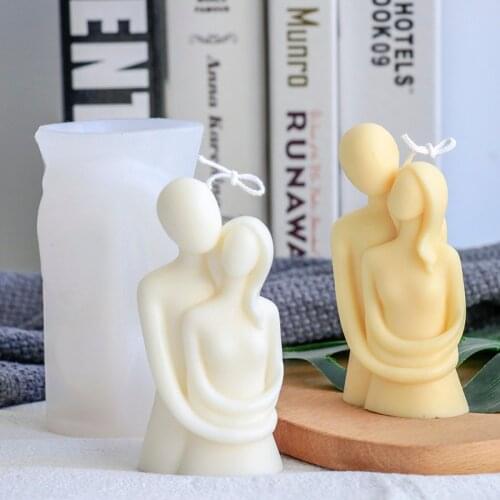 3D Romantic Couple Portrait Carving Art Diy Silicone Mold Aromatherapy Candle Mold Craft Gypsum Decoration Silicone Mold