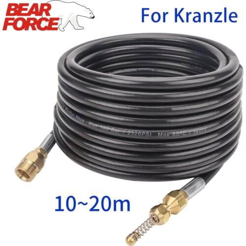 10~20 meter High Pressure Washer Sewer Drain Water Cleaning Hose Sewage Pipeline Clean Sewage Jetter Hose Kit for Kranzle