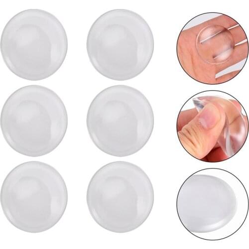 6Pcs Door Stopper Transparent Protector Wall Round Silicone Door Handle Bumper Guard Stopper For Home Furniture Protector Stops