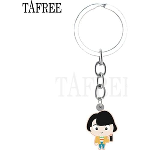 TAFREE Stranger Things Acrylic Keychains Classic America TV Drama Cartoon Epoxy Keyrings Girls Boys 2021 Festival Gifts Jewelry