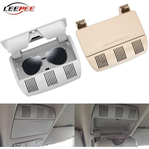LEEPEE Car Accessories Sunglasses Storage Holder Box Auto Roof Glasses Case For Skoda Octavia Fabia Roomster 1Z0868565E